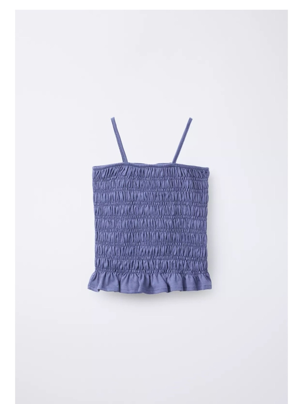 Zara Lavender Smocked Ruffle Hem Cami